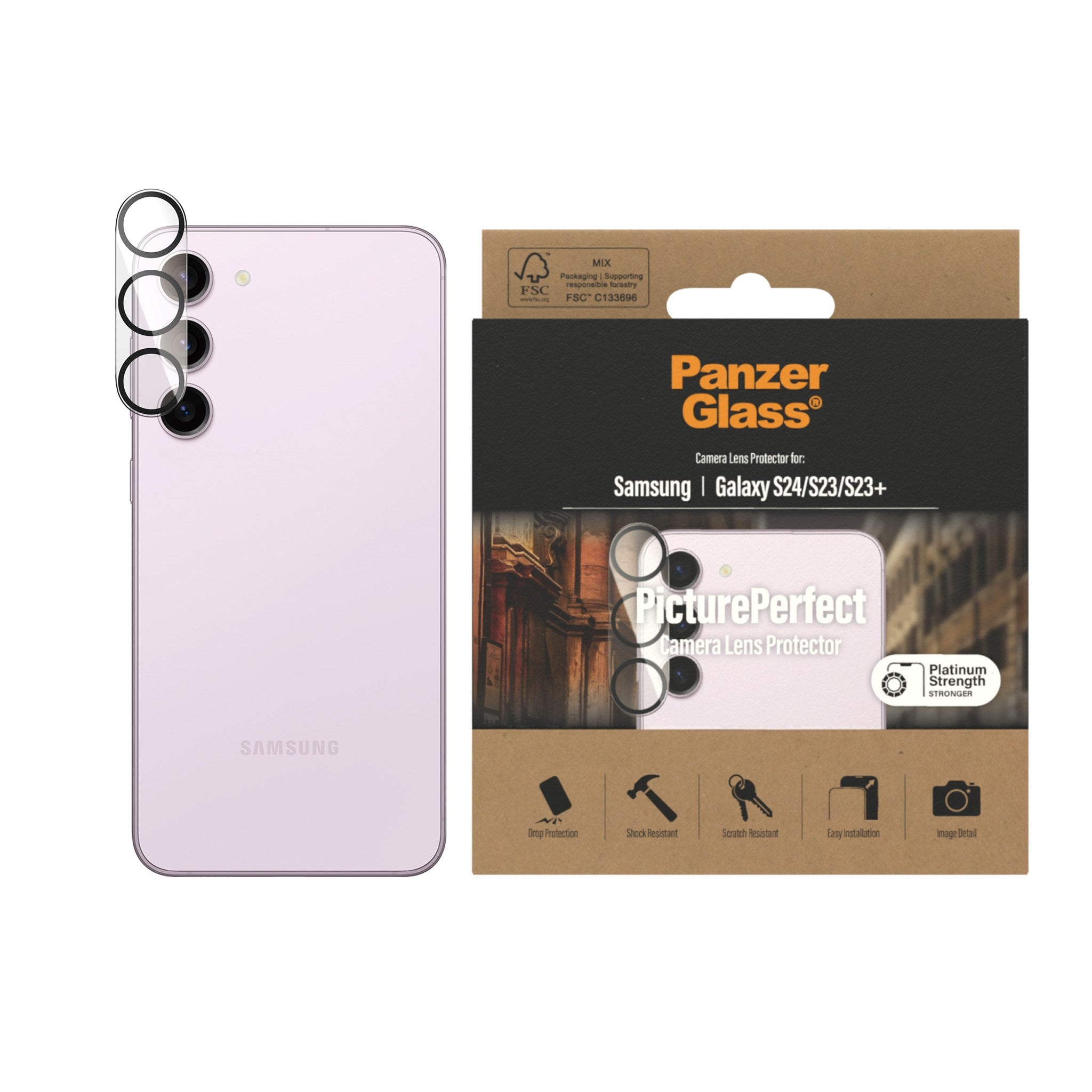 PanzerGlass® PicturePerfect Kameralinsebeskytter Samsung Galaxy S23 | S23+